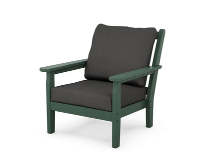 POLYWOOD® Chippendale Deep Seating Chair in Green / Spectrum Carbon