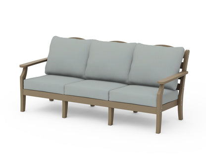 Draper James™ by  POLYWOOD® Savannah Deep Seating Sofa in Vintage Sahara / Spa