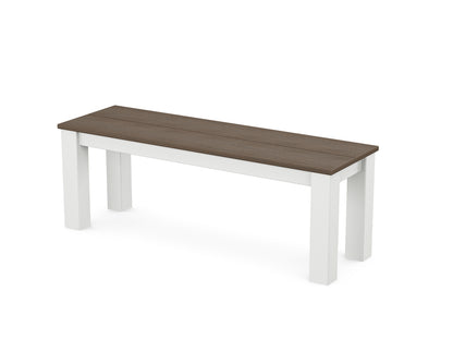 POLYWOOD® Studio Parsons 48" Bench in White / Kona