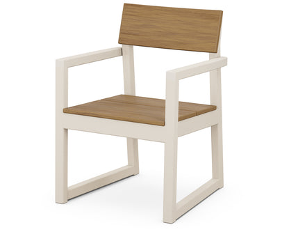 POLYWOOD® EDGE Dining Arm Chair in Sand / Natural