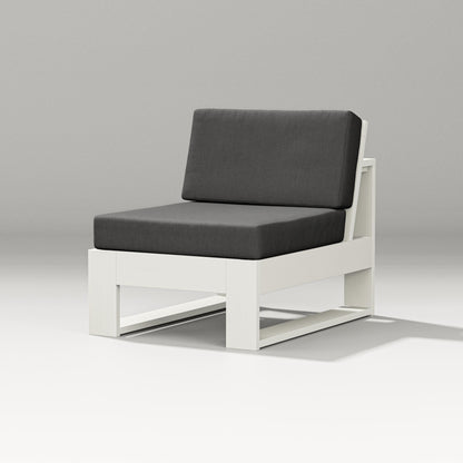 PW Designer Series Latitude Modular Armless Chair in Vintage White / Spectrum Carbon