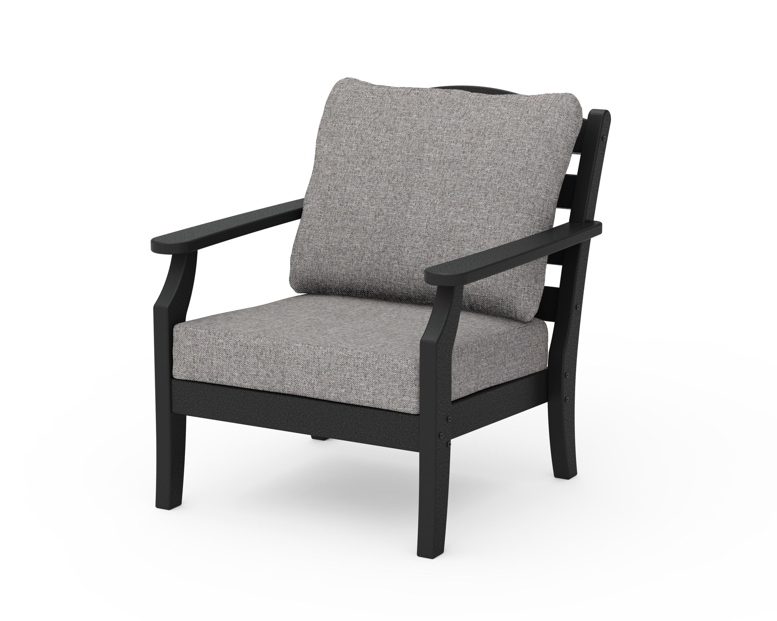 Draper James™ by  POLYWOOD® Savannah Deep Seating Chair in Black / Grey Mist
