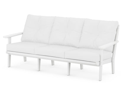POLYWOOD® Lakeside Deep Seating Sofa in White / Natural