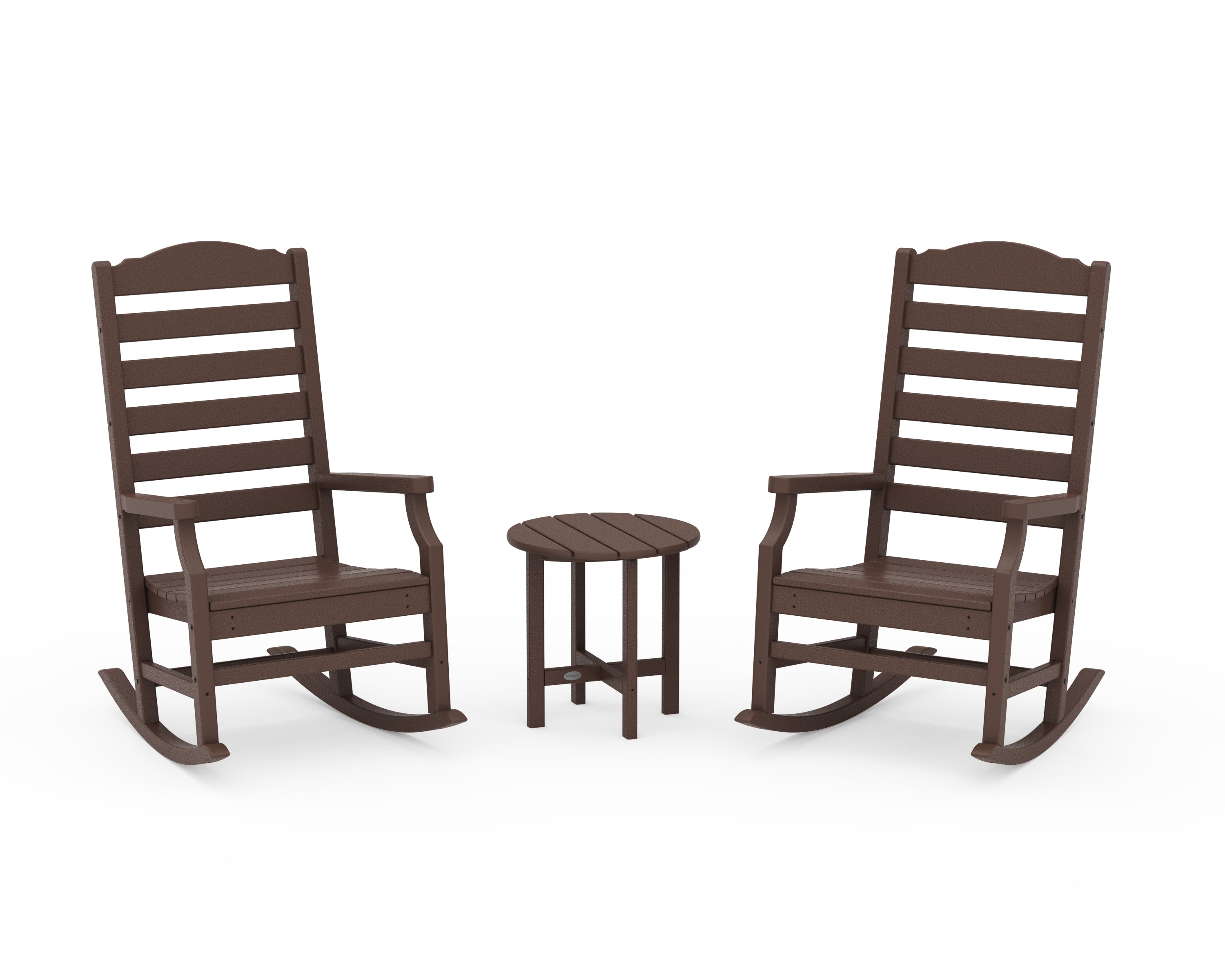 POLYWOOD® Savannah 3-Piece Rocking Chair Set in Mahogany