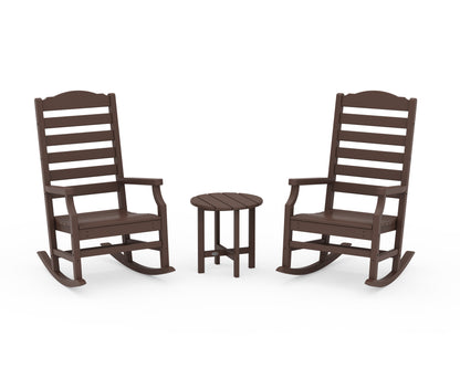 POLYWOOD® Savannah 3-Piece Rocking Chair Set in Mahogany