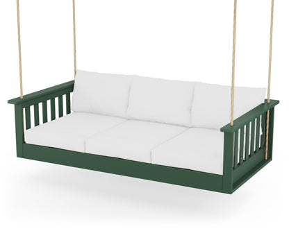 POLYWOOD® Vineyard Daybed Swing in Green / Natural
