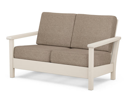 POLYWOOD® Harbour Deep Seating Loveseat in Sand / Spiced Burlap