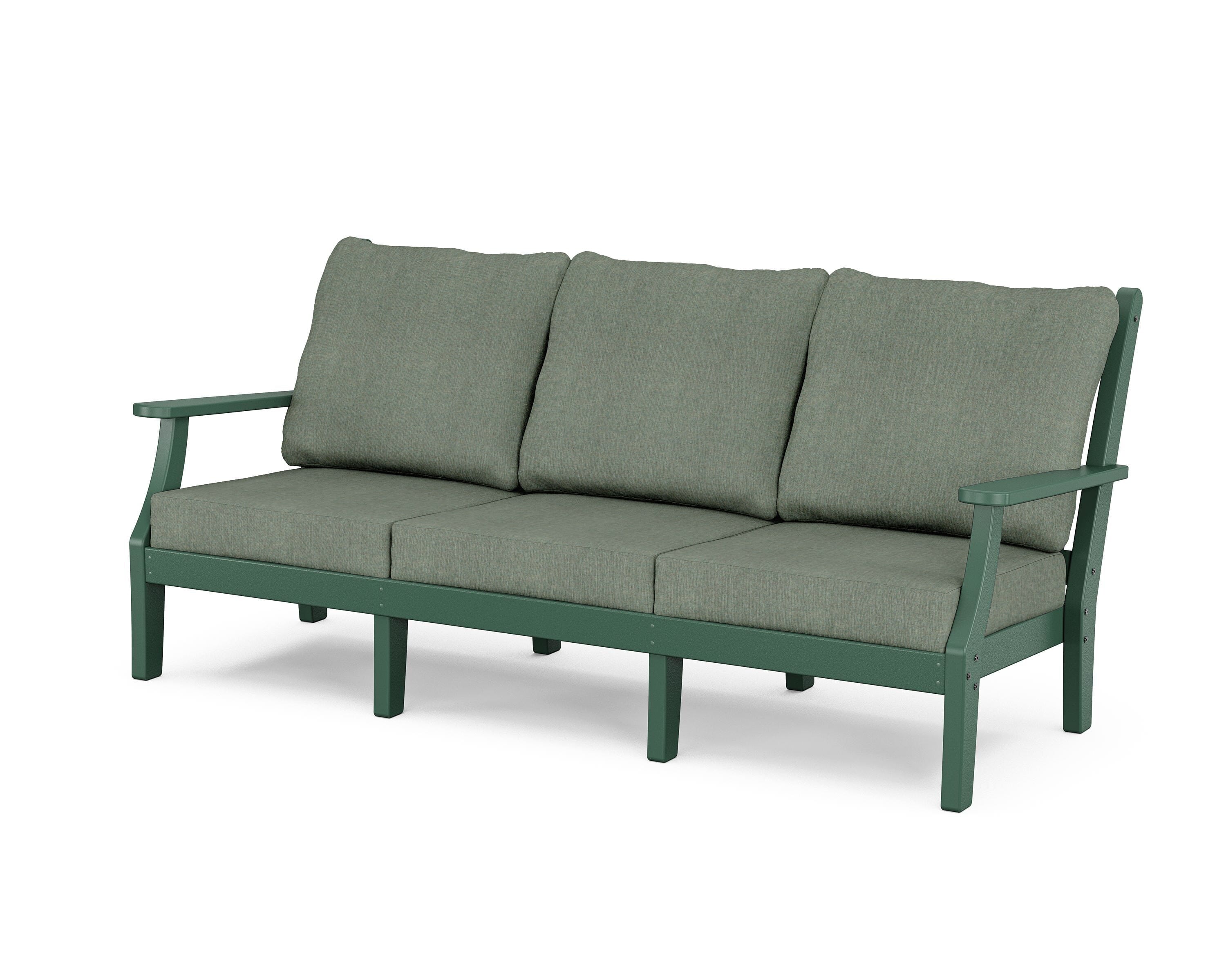 Country Living Wovendale Deep Seating Sofa in Green / Cast Sage