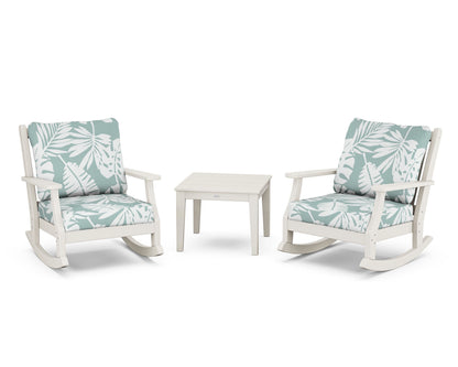 Country Living Wovendale 3-Piece Deep Seating Rocker Set in Sand / Leaf Glacier Spa