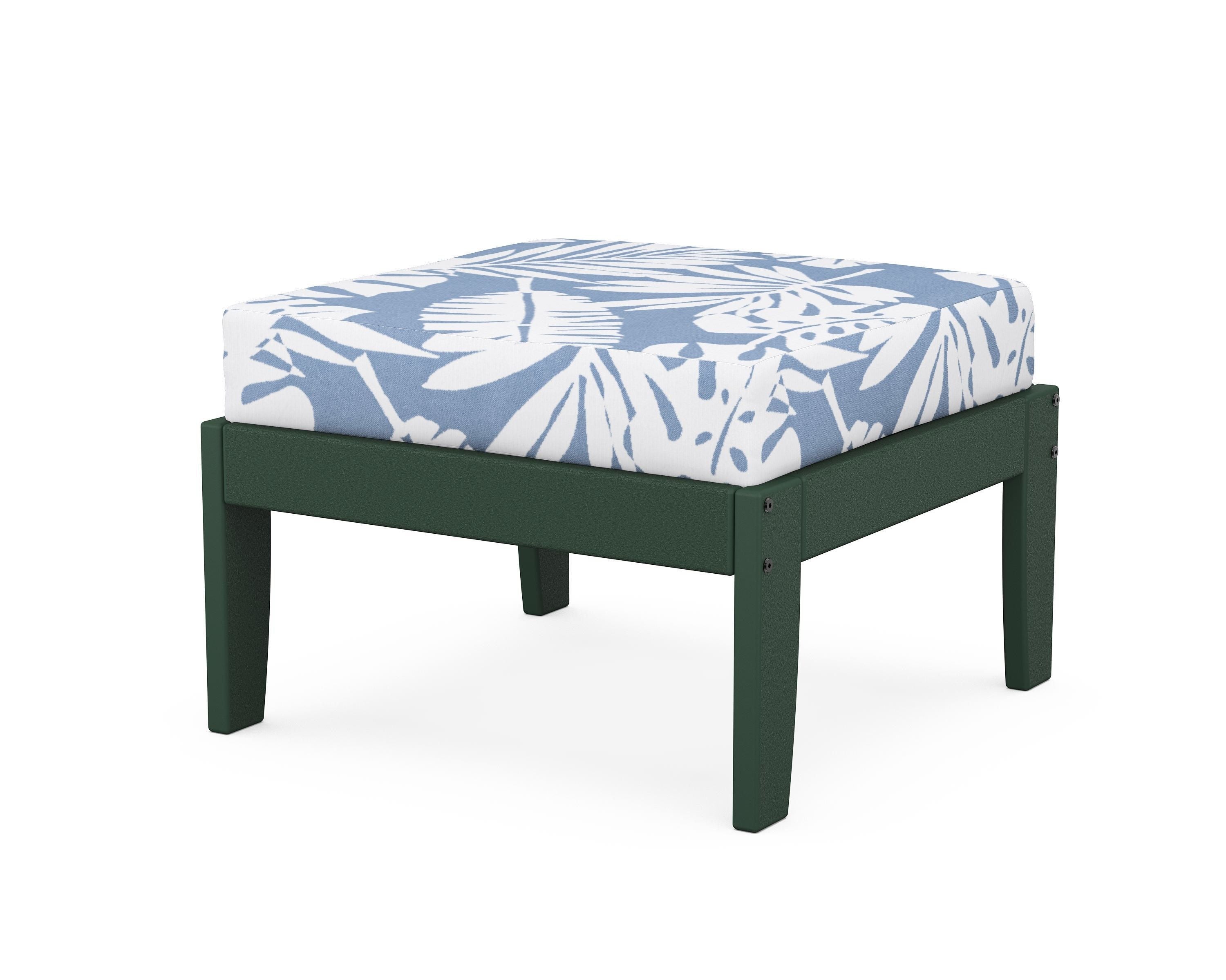 Unbranded Modular Ottoman - Classic in Green / Leaf Sky Blue
