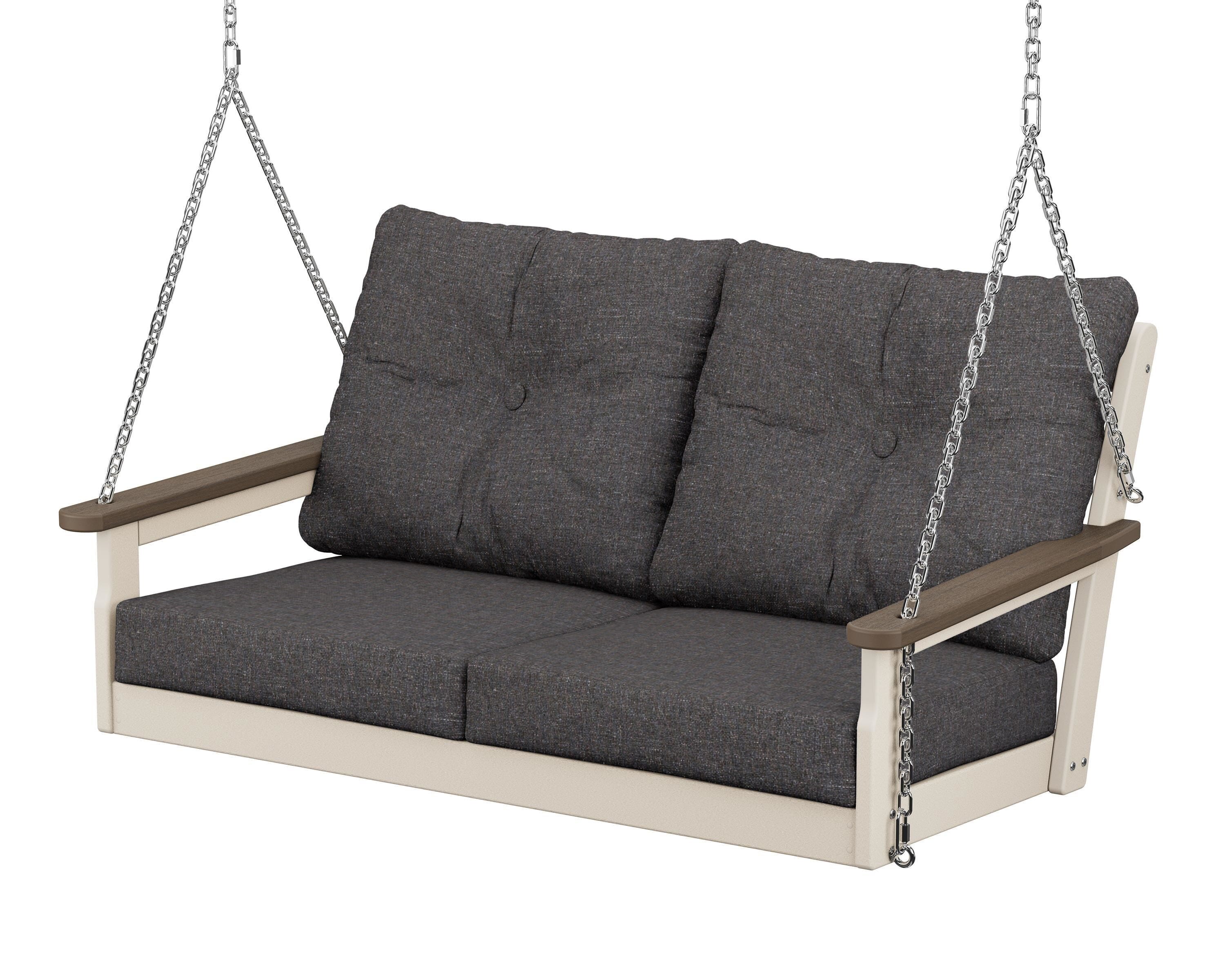 POLYWOOD® Vineyard Deep Seating Swing in Sand / Kona / Ash Charcoal