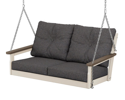 POLYWOOD® Vineyard Deep Seating Swing in Sand / Kona / Ash Charcoal