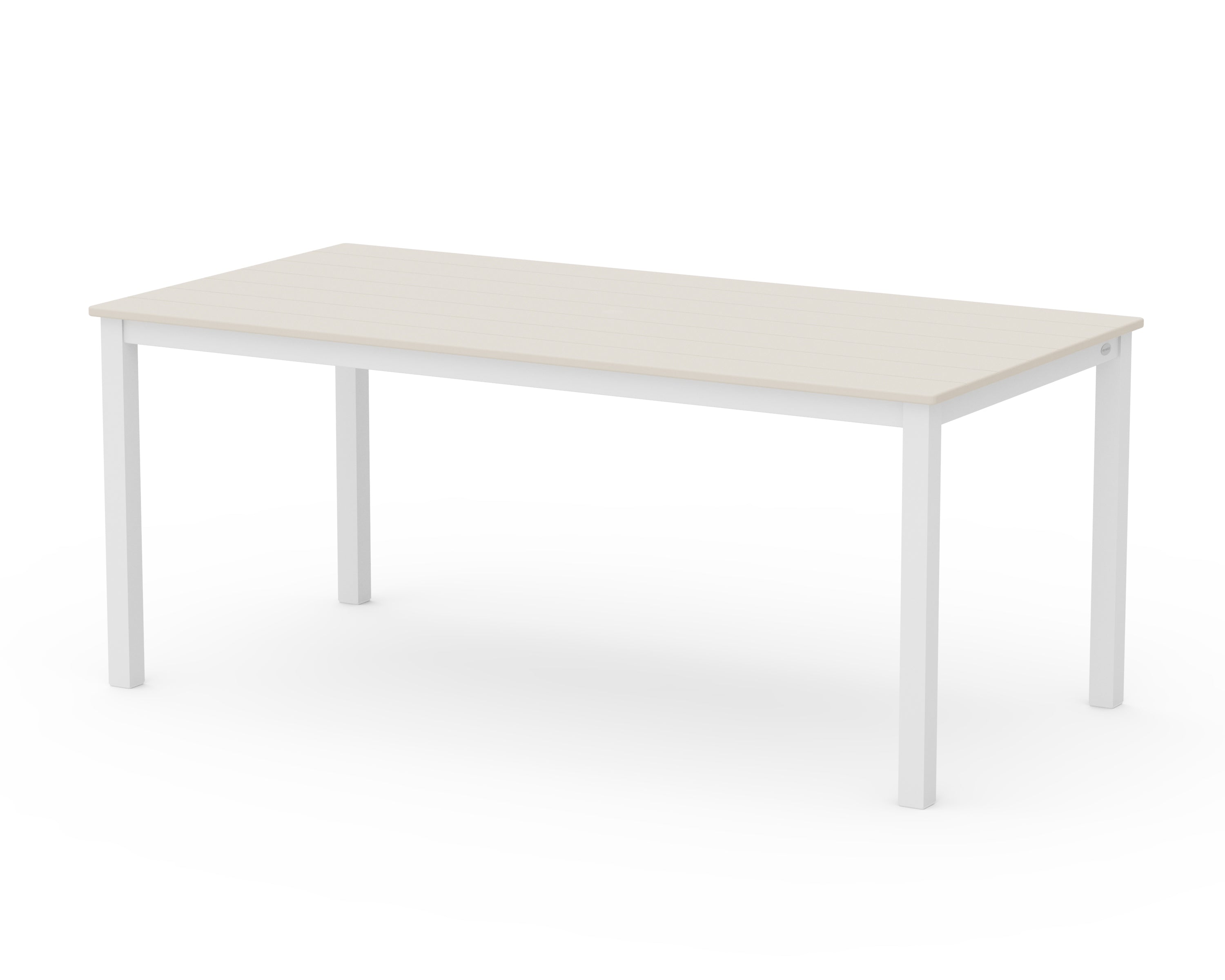 POLYWOOD® Main Street 36" x 72" Dining Table in White / Sand