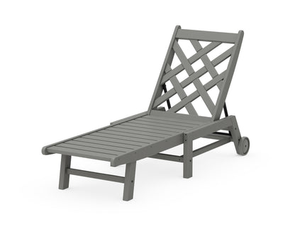 Country Living Wovendale Chaise with Wheels in Slate Grey