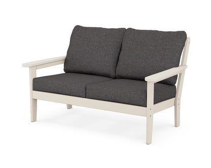 Country Living Cottage Deep Seating Loveseat in Sand / Ash Charcoal