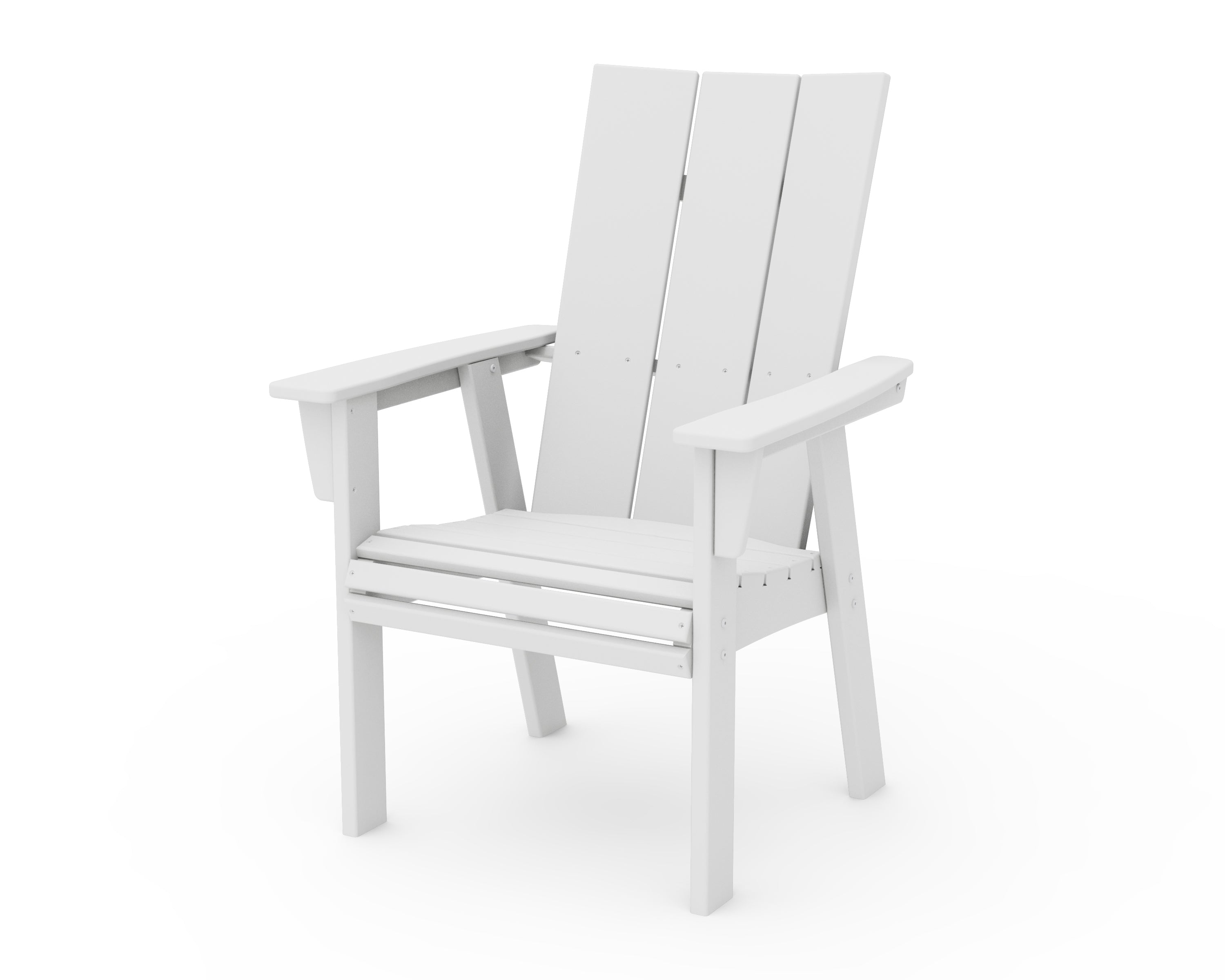 POLYWOOD® Modern Curveback Adirondack Dining Chair in White