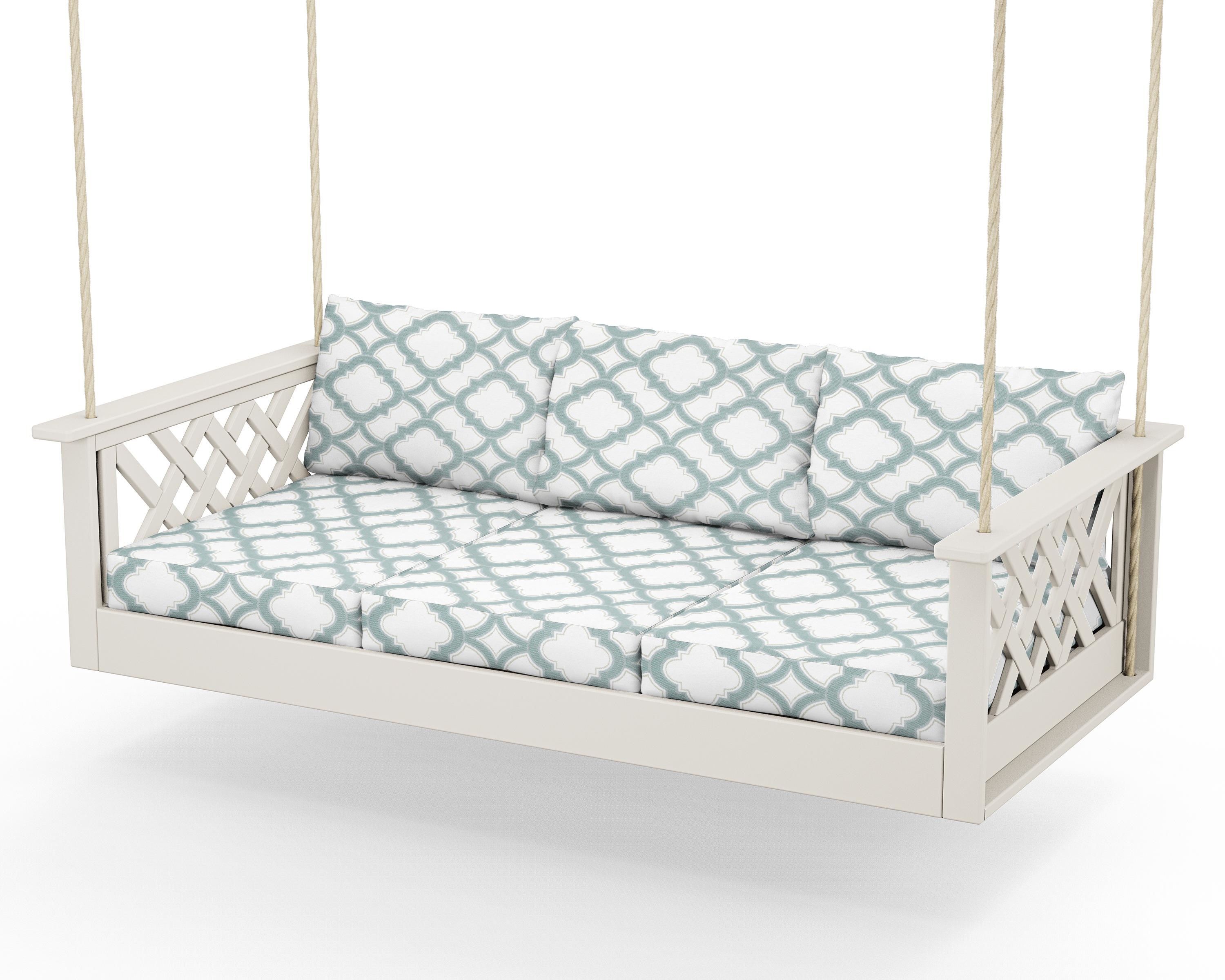 Country Living Wovendale Daybed Swing in Sand / Trellis Glacier Spa