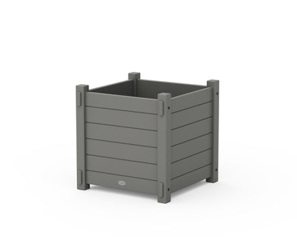 POLYWOOD® Nautical Large Square Planter Box in Slate Grey