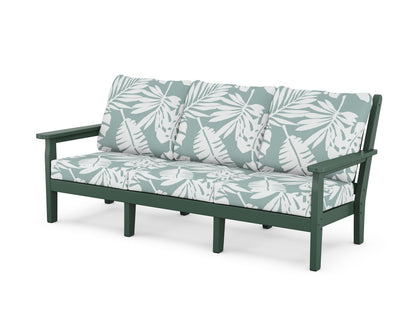 POLYWOOD® Chippendale Deep Seating Sofa in Green / Leaf Glacier Spa