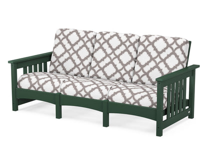 POLYWOOD® Club Mission Sofa in Green / Trellis Grey Mist