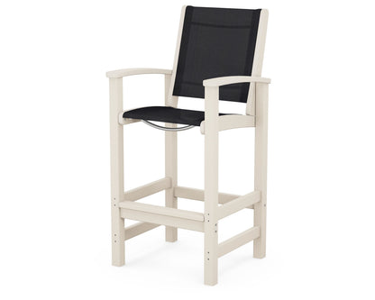 POLYWOOD® Coastal Bar Chair in Sand / Black Sling