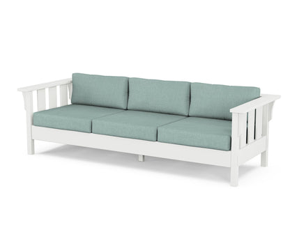 Martha Stewart by POLYWOOD® Acadia Deep Seating Sofa in White / Glacier Spa