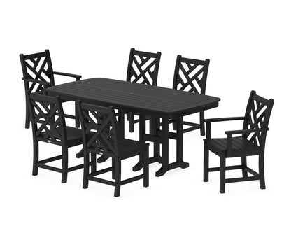 POLYWOOD® Chippendale 7-Piece Dining Set in Black