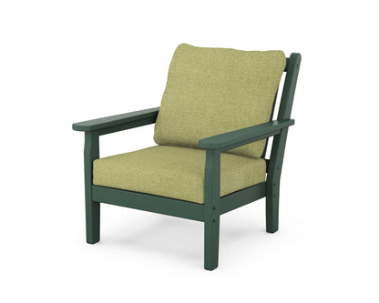 POLYWOOD® Chippendale Deep Seating Chair in Green / Chartreuse Boucle