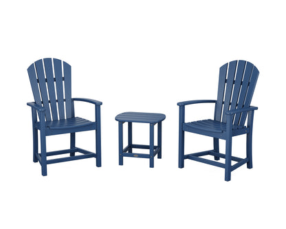 POLYWOOD® Palm Coast 3-Piece Upright Adirondack Chair Set in Navy
