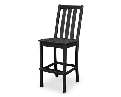 POLYWOOD® Vineyard Bar Side Chair in Black