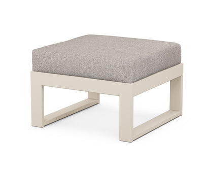 Unbranded Modular Ottoman - Modern in Sand / Weathered Tweed