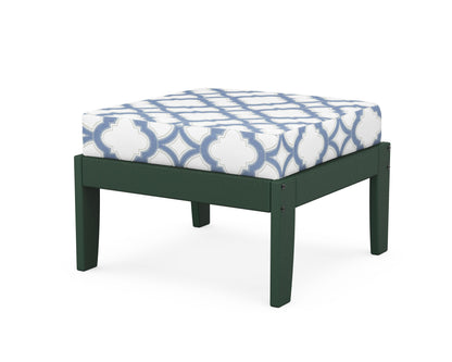 Unbranded Modular Ottoman - Classic in Green / Trellis Sky Blue