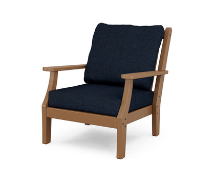 Country Living Wovendale Deep Seating Chair in Teak / Marine Indigo