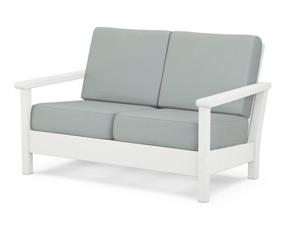 POLYWOOD® Harbour Deep Seating Loveseat in White / Spa