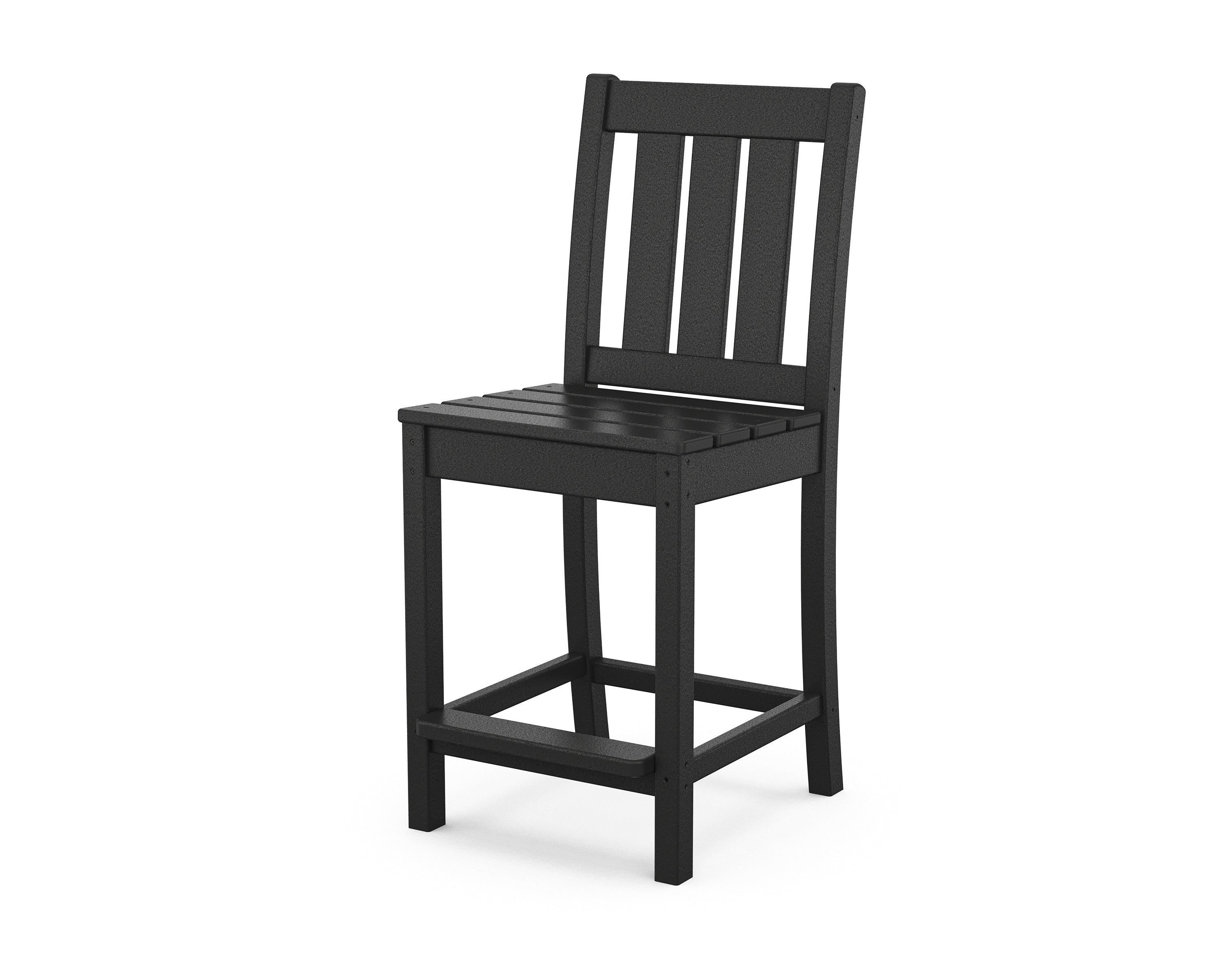 POLYWOOD® Oxford Counter Side Chair in Black