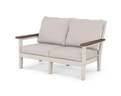 POLYWOOD® Chippendale Deep Seating Loveseat in Sand / Kona / Dune Burlap