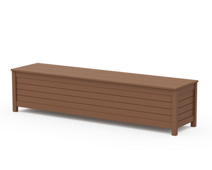 POLYWOOD® Nautical 72" Storage Bench in Teak