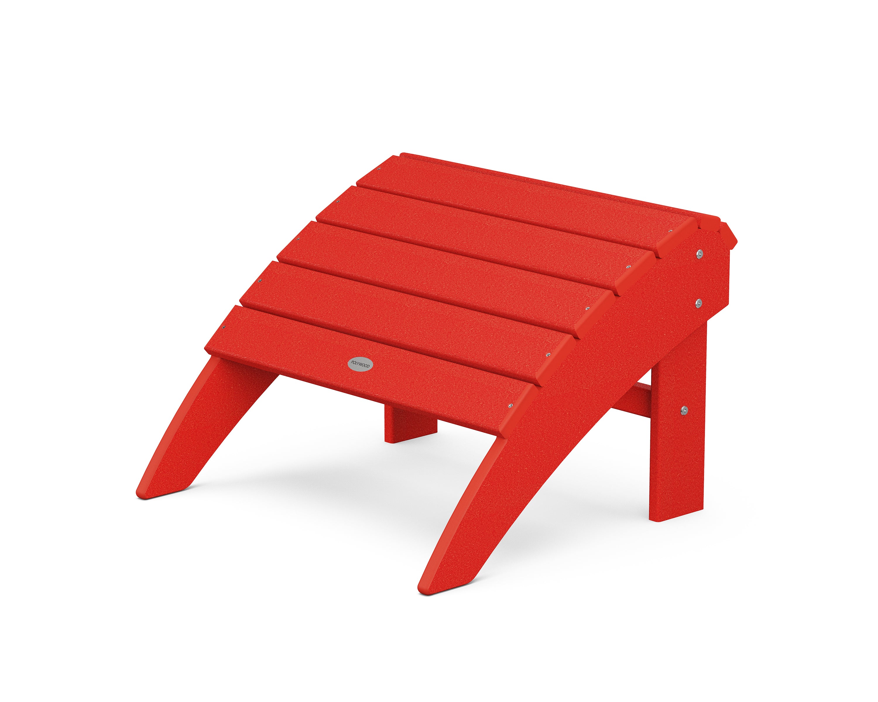 POLYWOOD® Vineyard Curveback Adirondack Ottoman in Sunset Red