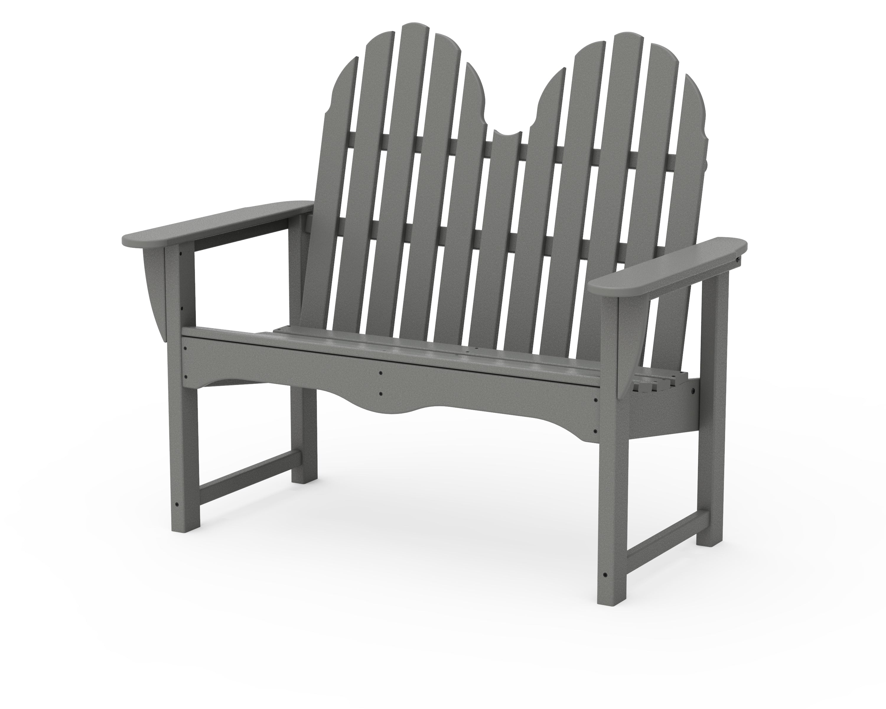 POLYWOOD® Classic Adirondack 48" Bench in Slate Grey