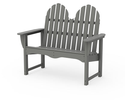 POLYWOOD® Classic Adirondack 48" Bench in Slate Grey