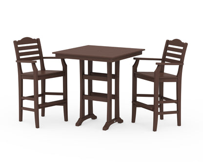 Draper James™ by  POLYWOOD® Savannah 3-Piece Farmhouse Bar Set with Trestle Legs in Mahogany