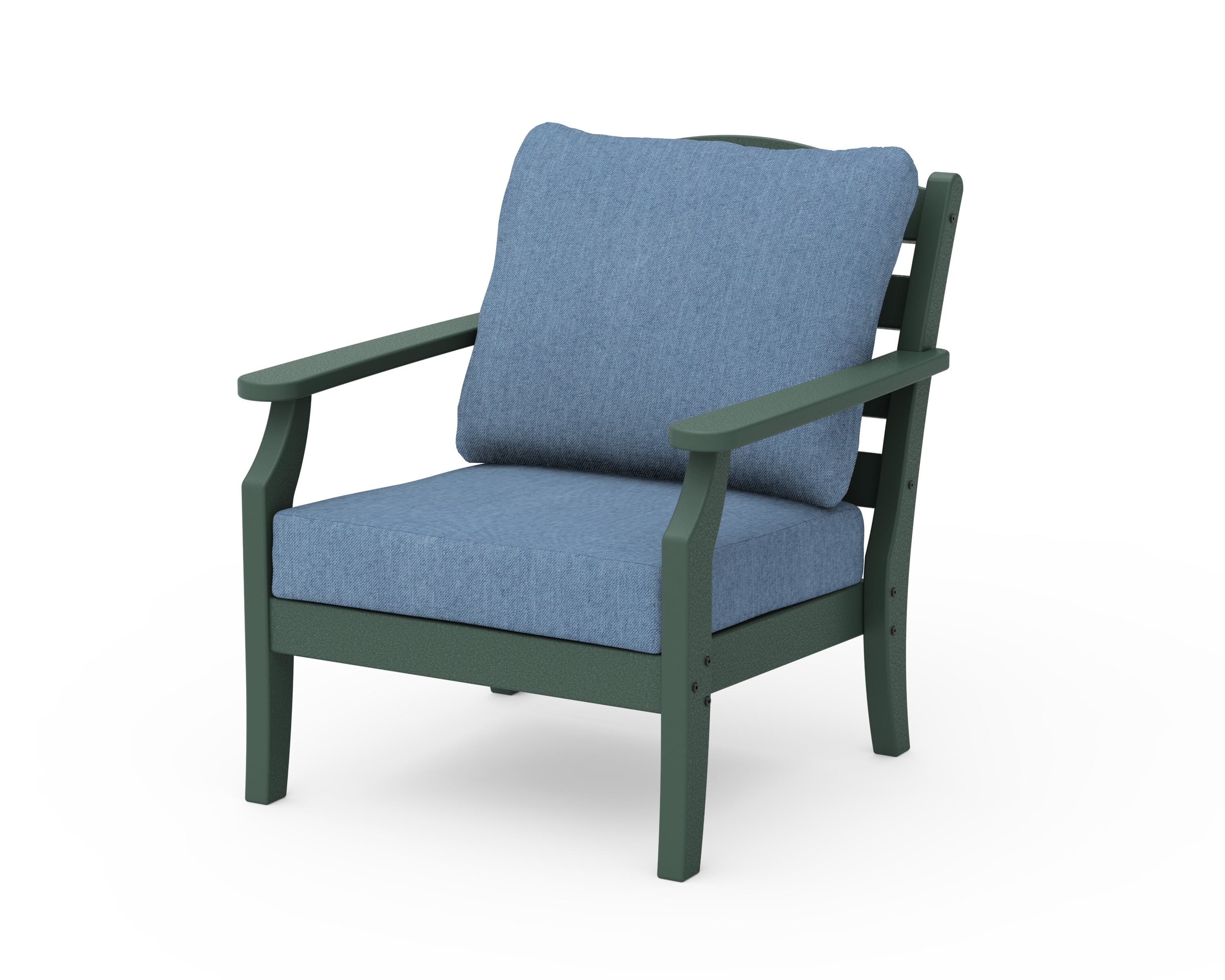 Draper James™ by  POLYWOOD® Savannah Deep Seating Chair in Green / Sky Blue