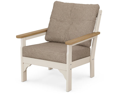 POLYWOOD® Vineyard Deep Seating Chair in Sand / Natural / Spiced Burlap