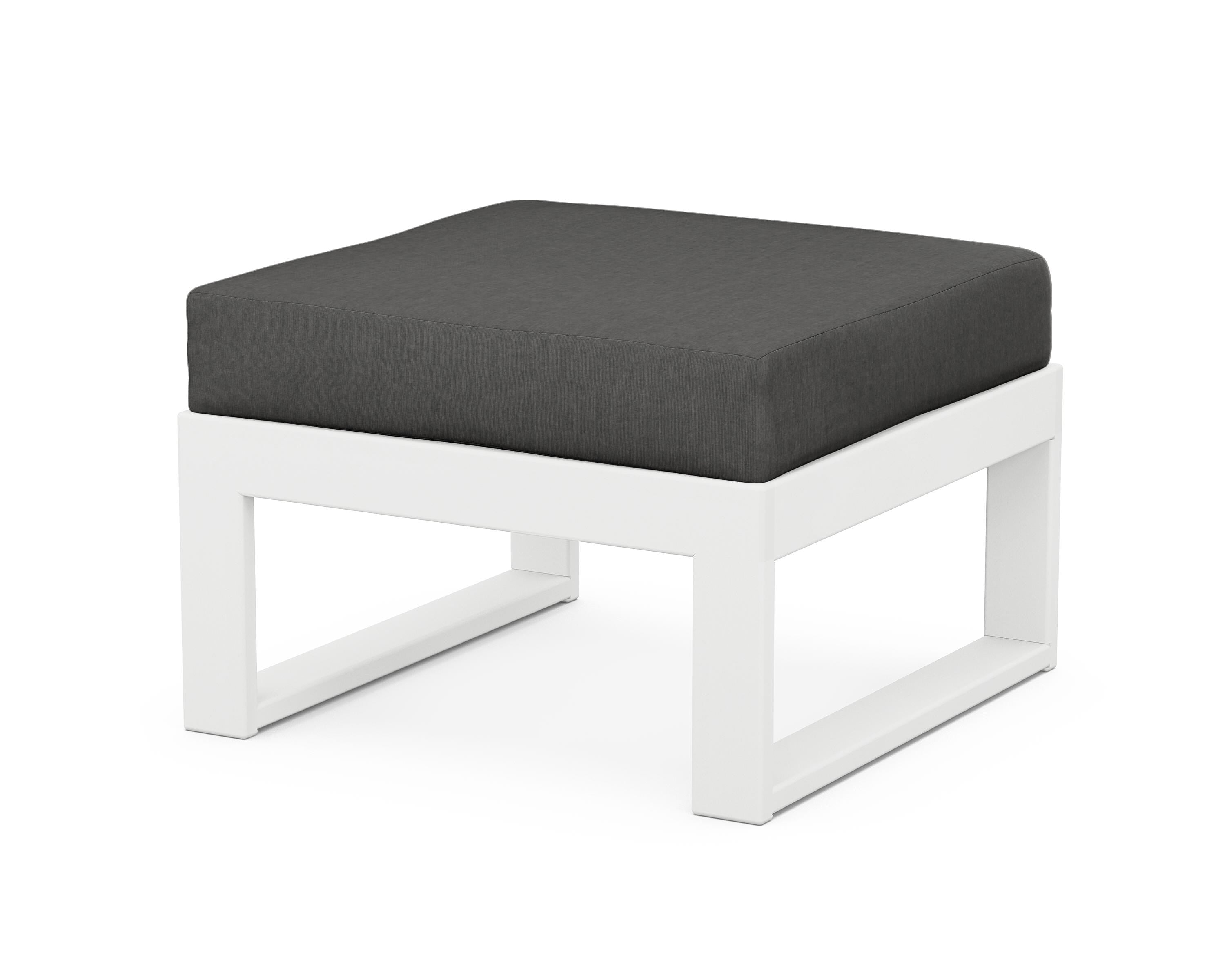 Unbranded Modular Ottoman - Modern in White / Spectrum Carbon