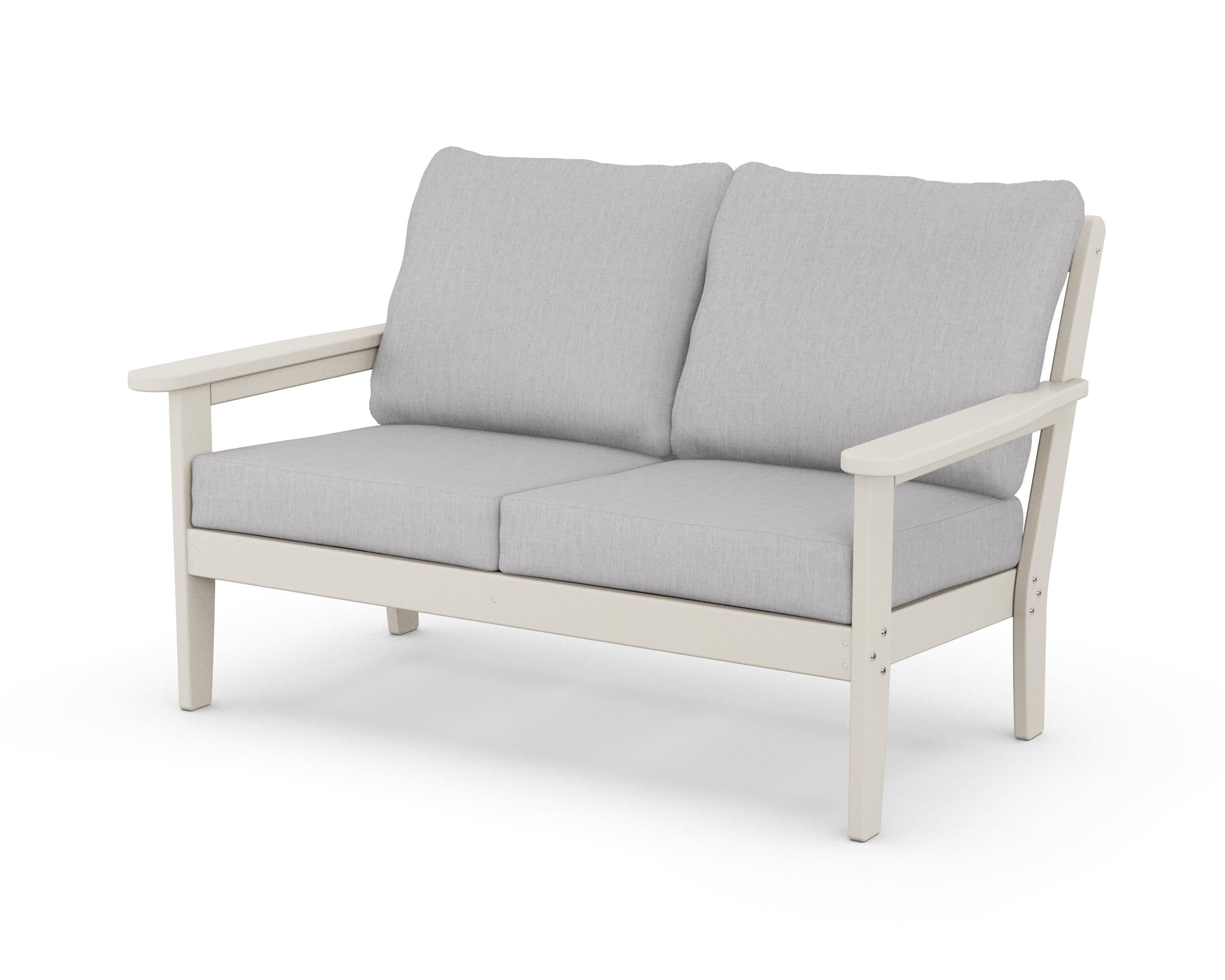 Country Living Cottage Deep Seating Loveseat in Sand / Granite