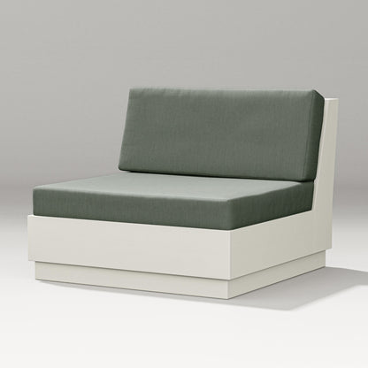 PW Designer Series Elevate Modular Armless Chair in Vintage White / Cast Sage