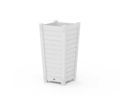 POLYWOOD® Nautical Tapered Square Planter Box in White