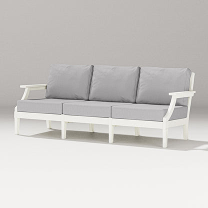 PW Designer Series Estate Sofa in Vintage White / Granite