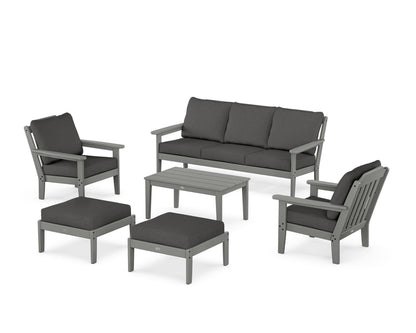 Country Living Cottage 6-Piece Lounge Sofa Set in Slate Grey / Spectrum Carbon