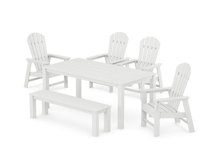 POLYWOOD® South Beach 6-Piece Parsons Dining Set with Bench in White